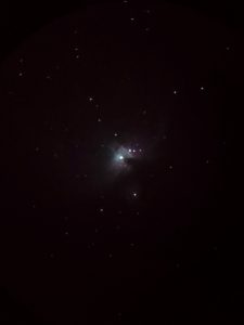 Orion Nebula captured with a Samsung Galaxy S9 and an Orion XT8 Telescope.